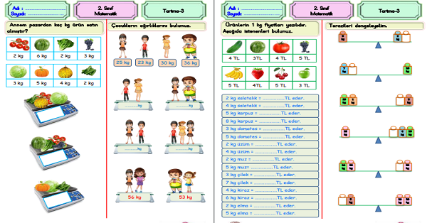 2. Sınıf Matematik Tartma-3