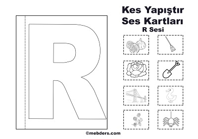 1. Sınıf İlk Okuma Kes Yapıştır Ses Kartı - R Sesi