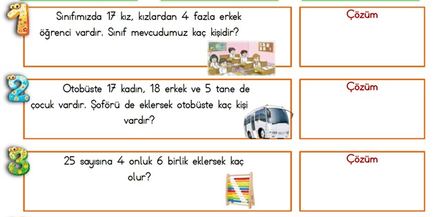 2. Sınıf Matematik Toplama İşlemi-Problemler-3