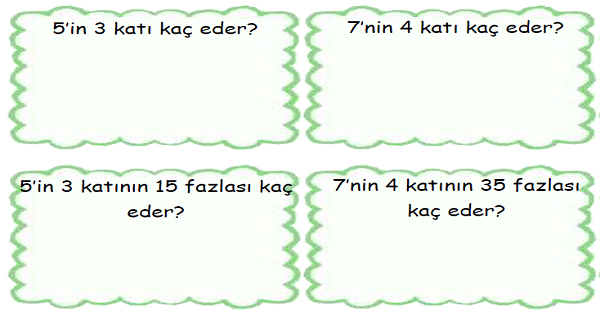 3. Sınıf Matematik Çarpma İşlemi Kat Problemleri