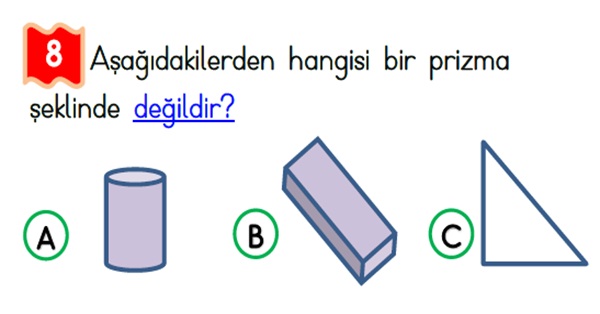 2. Sınıf Matematik Geometrik Şekiller ve Cisimler-Yaprak Test-2