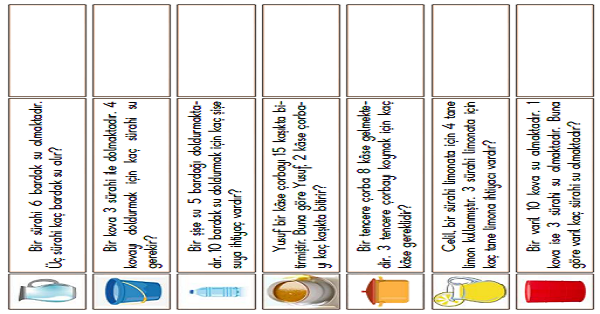 2. Sınıf Matematik Sıvı Ölçme Problemleri Çalışma Sayfaları