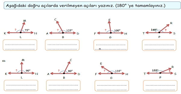 4. Sınıf Matematik Açıları Ölçme ve Çizme-4