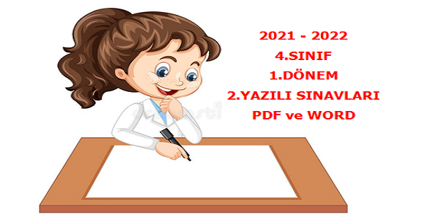 4. Sınıf 1.Dönem 2.Yazılı Sınavları (PDF ve WORD)