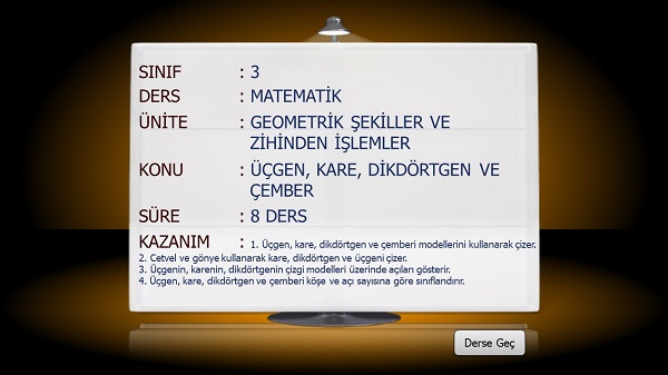 3. Sınıf Matematik Üçgen,Kare,Dikdörtgen ve Kare Sunusu