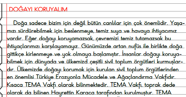 3. Sınıf - Hayat Bilgisi Doğayı Koruyalım Defter Özeti
