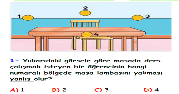 4. Sınıf Fen Bilgisi Aydınlatma ve Ses Teknolojileri Yaprak Test-2