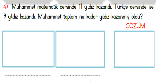 1. Sınıf Matematik Toplama İşlemi Problemlere Giriş-3
