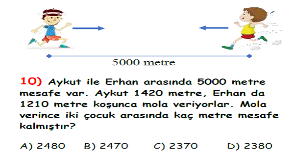 4. Sınıf Matematik Çıkarma İşlemi Yaprak Test-3