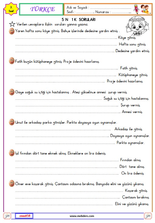 3. Sınıf Türkçe Gerçek ve Hayal Ürünü İfadeler Ettkinliği