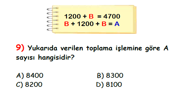 4. Sınıf Matematik Toplama İşlemi Yaprak Test-1