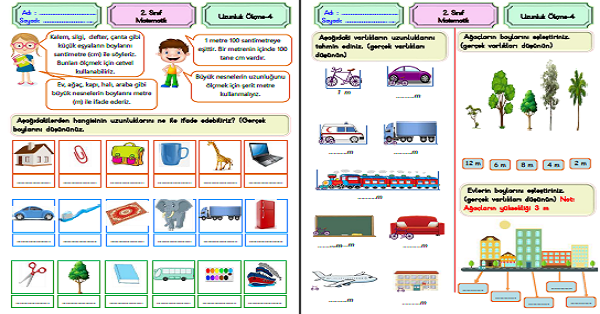 2. Sınıf Matematik Uzunluk Ölçüleri-4