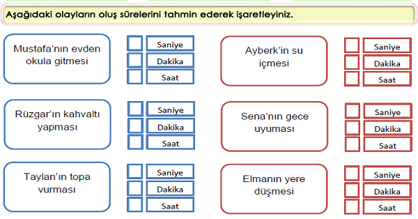 3. Sınıf Matematik Zaman Ölçme (Dakika-Saniye)-5