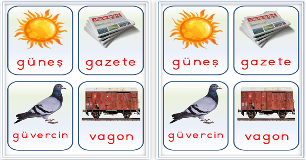 1. Sınıf İlk Okuma Yazma Harf Sezdirme Kartları G-g Sesi
