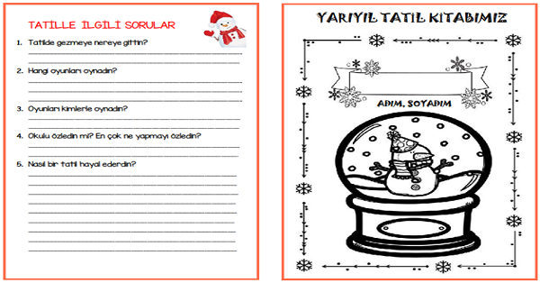 3. Sınıflar Eğlenceli Yarı Yıl Tatil Etkinlikleri
