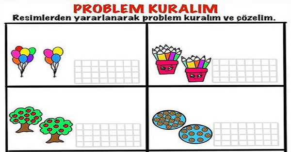 1. Sınıf Matematik Problem Kuralım Etkinliği