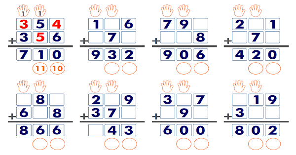 3. Sınıf Matematik Toplama İşleminde Verilmeyen Rakamı Bulma Etkinliği