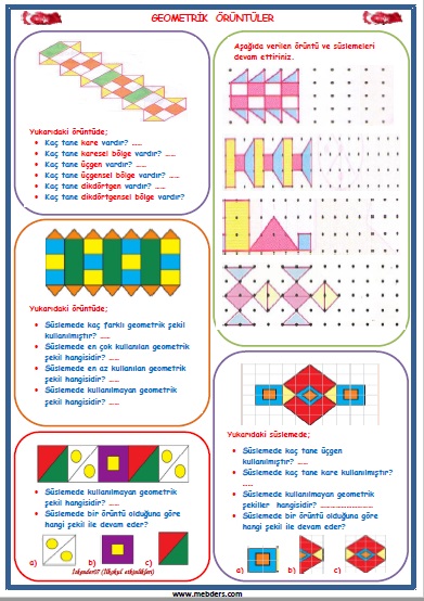 3. Sınıf Matematik Geometrik Örüntüler