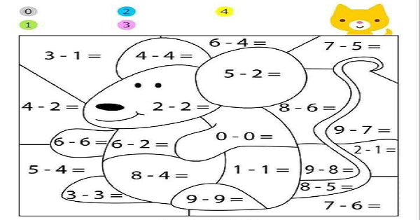 1. Sınıf Matematik Çıkarma İşlemi Boyamalı -2