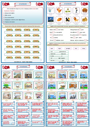 2. Sınıf Türkçe Atasözleri Etkinlik Çalışması (4 Sayfa)