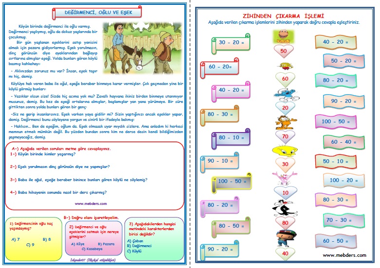 2. Sınıf 9.Hafta Etkinlik Paketi (07-11 Kasım)