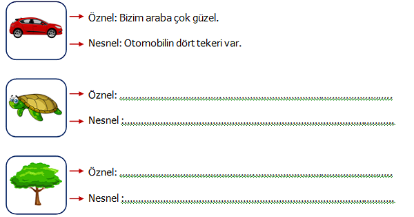 4. Sınıf Türkçe Öznel ve Nesnel İfadeler Etkinliği 2