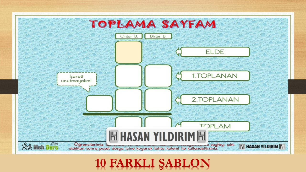 Toplama Sayfam (2. Sınıf-10 Farklı Şablon)