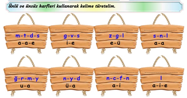 2. Sınıf Türkçe Harf Bilgisi Etkinliği-4