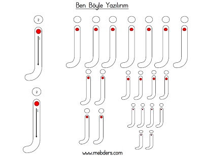 Küçük j harfi ben böyle yazılırım etkinliği