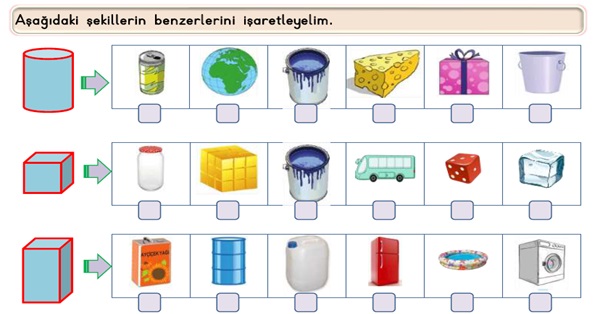 2. Sınıf Matematik Geometrik Cisimler ve Şekiller Etkinliği-5