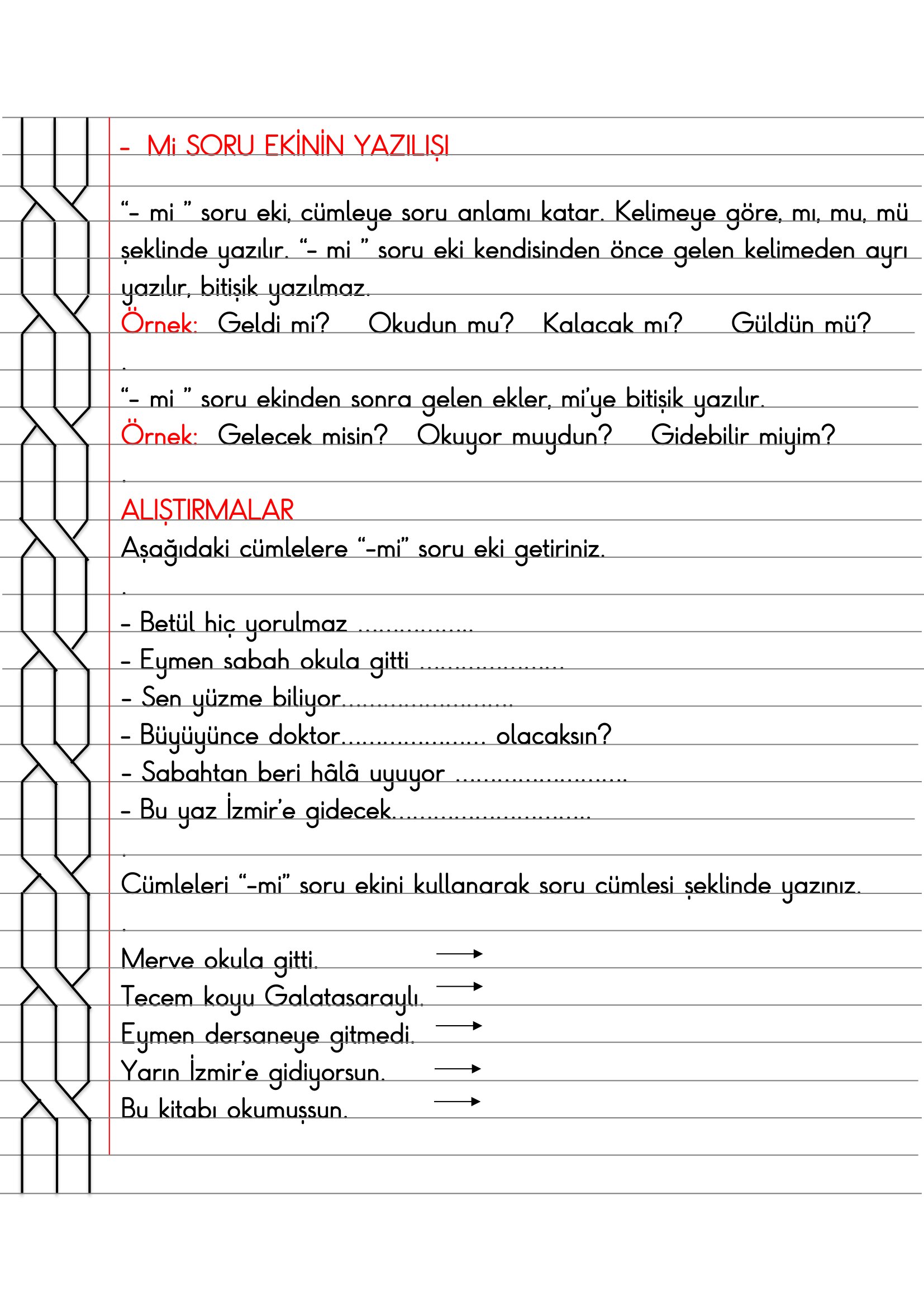 2. Sınıf - Türkçe - Mi Eki Yazılımı Konu Anlatımı
