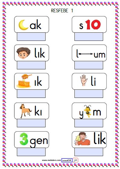 Resfebe Etkinlikleri 1 ( Kolay )