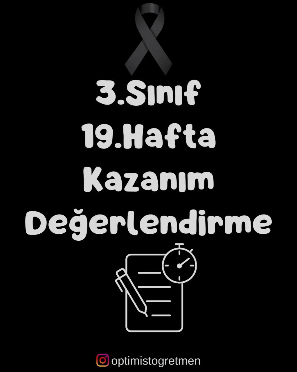 3. Sınıf 19. Hafta Kazanım Değerlendirme Testi
