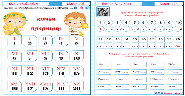 3. Sınıf Matematik Romen Rakamları