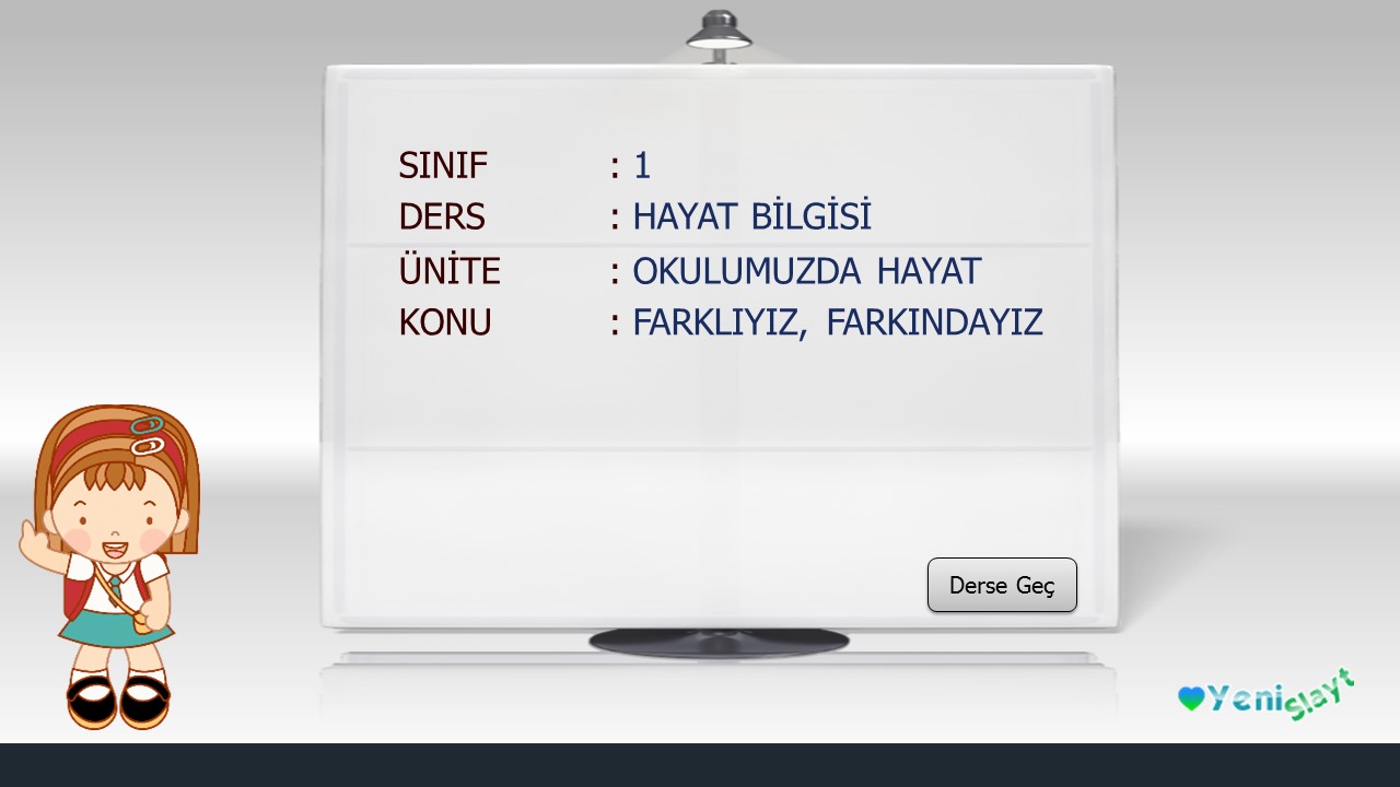 1. Sınıf Hayat Bilgisi Farklıyız Farkındayız Sunusu