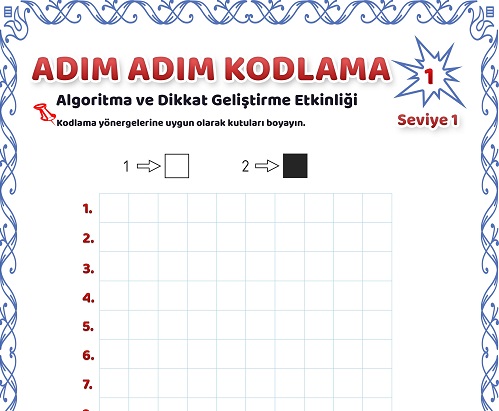 Adım Adım Kodlama Etkinliği 1 - Seviye 1