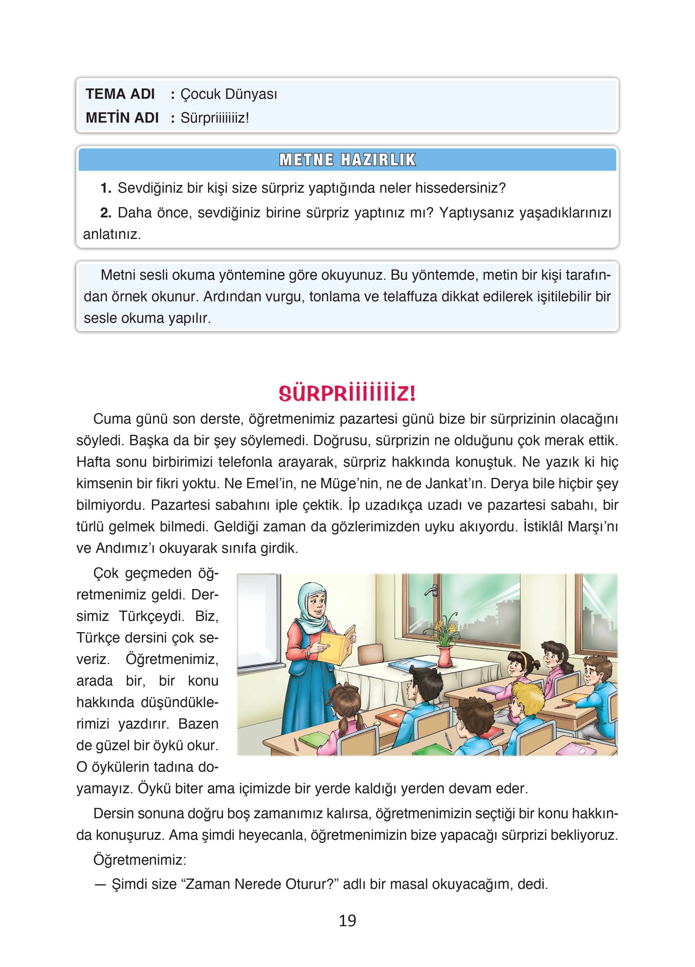 4. Sınıf Türkçe Ada Yayınları Sürpriz Metni Etkinlik Cevapları