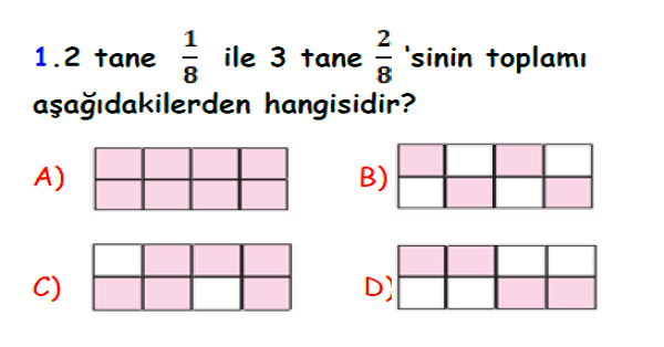 4. Sınıf Matematik Kesirler Yaprak Test-11