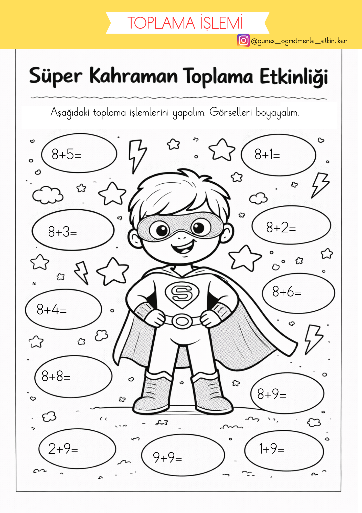 1. Sınıf Matematik Toplama İşlemleri