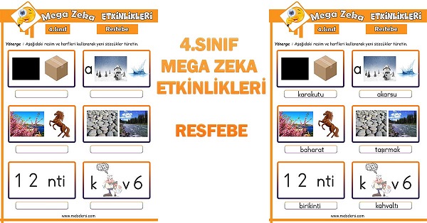 4. Sınıf Mega Zeka Etkinliği - Resfebe