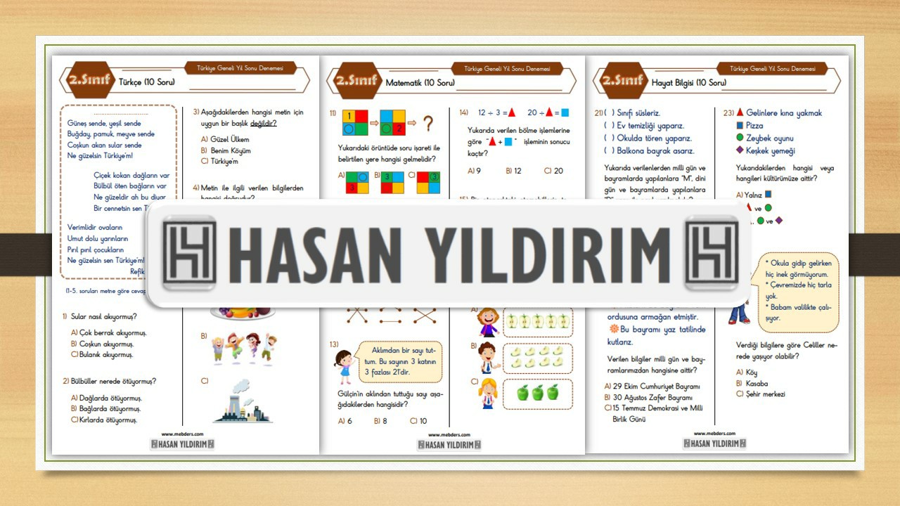 2. Sınıf Yıl Sonu Deneme Sınavı (PDF)