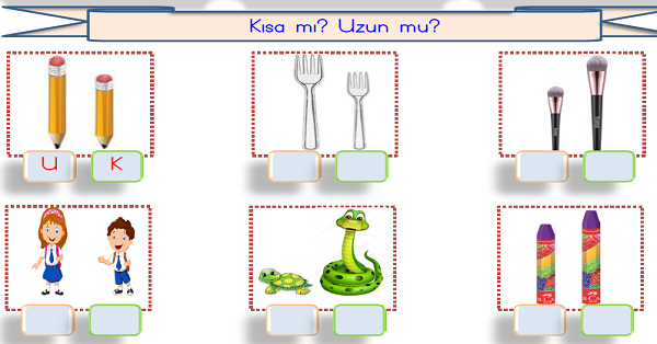 1. Sınıf Matematik Uzunlukları Karşılaştırma ve Sıralama Etkinliği-1