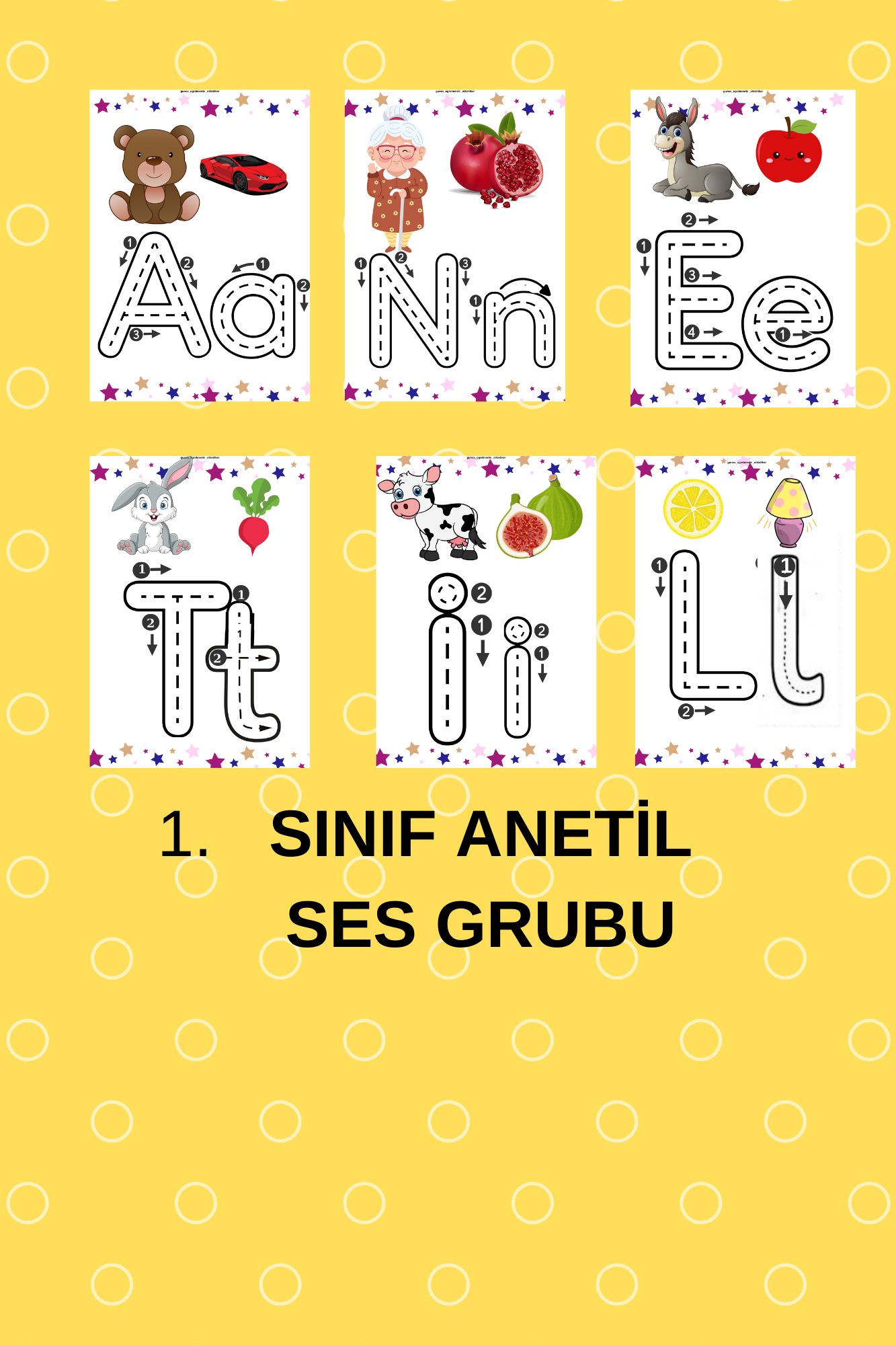 1. Sınıf İlk Okuma Yazma ANETİL Ses  Kartları