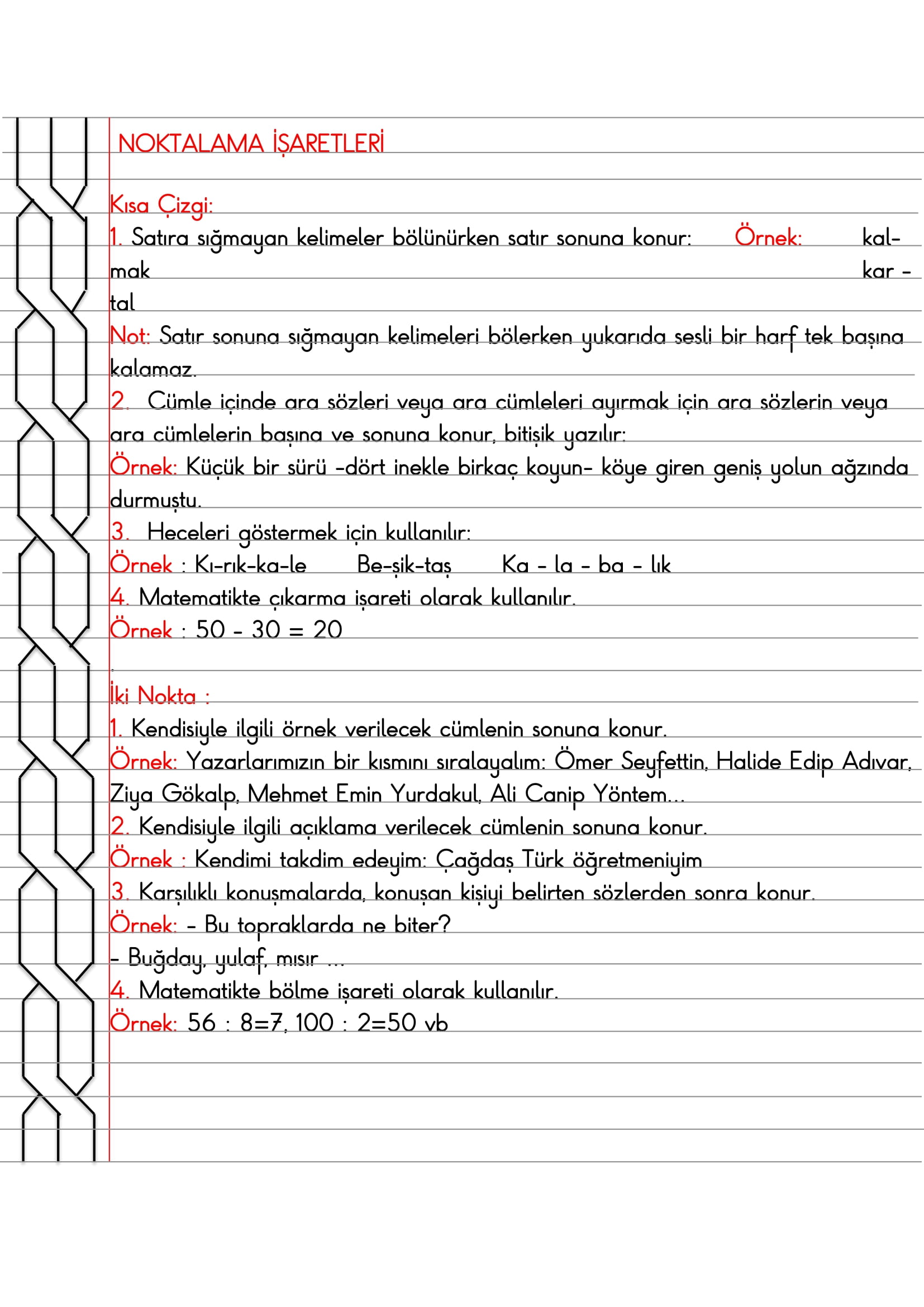 4. Sınıf - Türkçe Noktalama İşaretleri (Kısa Çizgi - İki Nokta) Konu Anlatımı