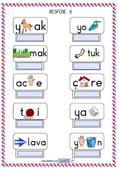 Resfebe Etkinlikleri 6 ( Kolay )