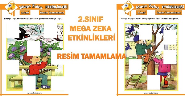 2. Sınıf Mega Zeka Etkinliği - Resim Tamamlama
