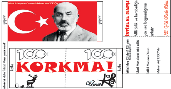 İstiklal Marşı 104. Yıl Kes-Yapıştır Etkinliği