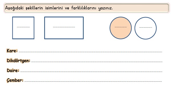 2. Sınıf Matematik Geometrik Şekiller Etkinliği-4