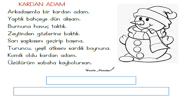 1. Sınıf Türkçe Okuma -Yazma Çalışması