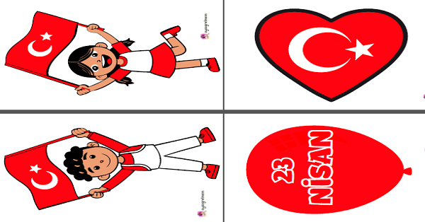 23 Nisan Cam Süsleri Boyalı